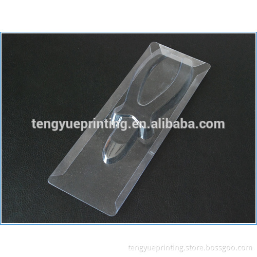Transparent clear double clamshell blister packaging for products